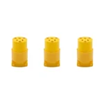 3 Pack Tomacorriente Aéreo de Vinil, NEMA 5-15R, 18-12 AWG, 125V, Amarillo, Eaton