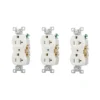 3 Pack Tomacorriente Doble, NEMA 5-20R (Ranura T), Blanco, Eaton