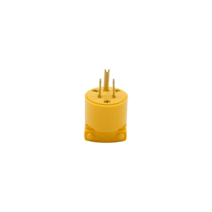 4 Pack Enchufe Aéreo de Vinil, NEMA 5-15P, 18-12 AWG, 125V, Amarillo, Eaton - Imagen 4