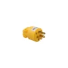 4 Pack Enchufe Aéreo de Vinil, NEMA 5-15P, 18-12 AWG, 125V, Amarillo, Eaton - Imagen 3