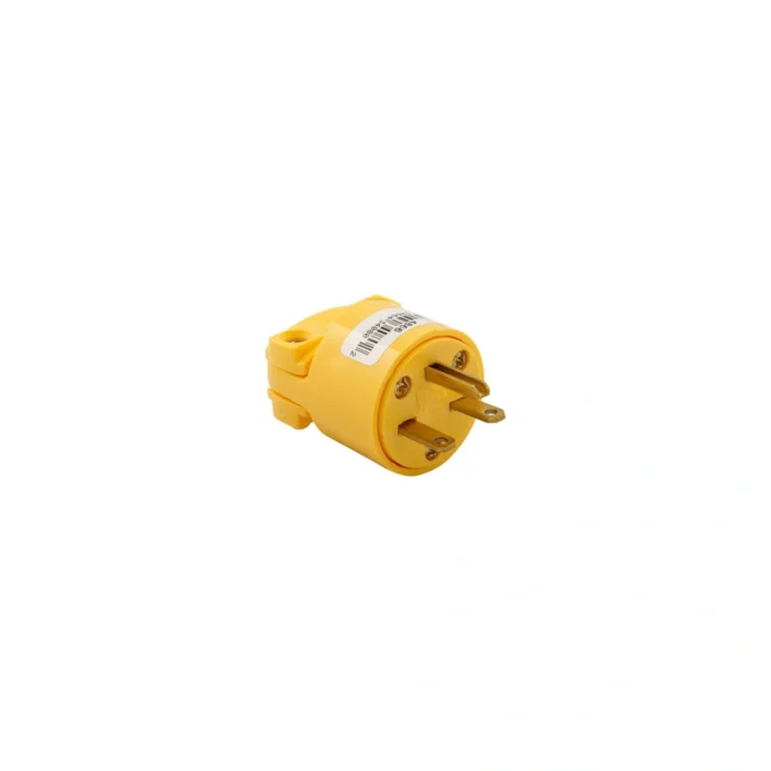 4 Pack Enchufe Aéreo de Vinil, NEMA 6-15P, 18-12 AWG, 250V, Amarillo, Eaton - Imagen 3