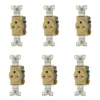 6 Pack Tomacorriente Sencillo, NEMA 6-15R, Marfil, Eaton
