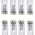 4 Pack Luminaria T8 Lineal Superficial, Simple, 120cm, Decolux