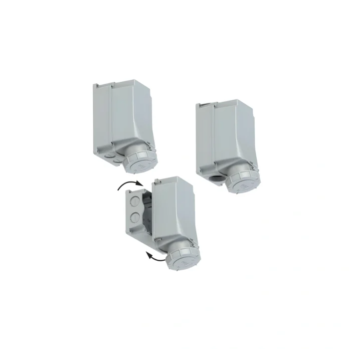 Base Superficial Industrial, 3P+T, 6h, 125A, POWER TWIST, PCE - Imagen 2