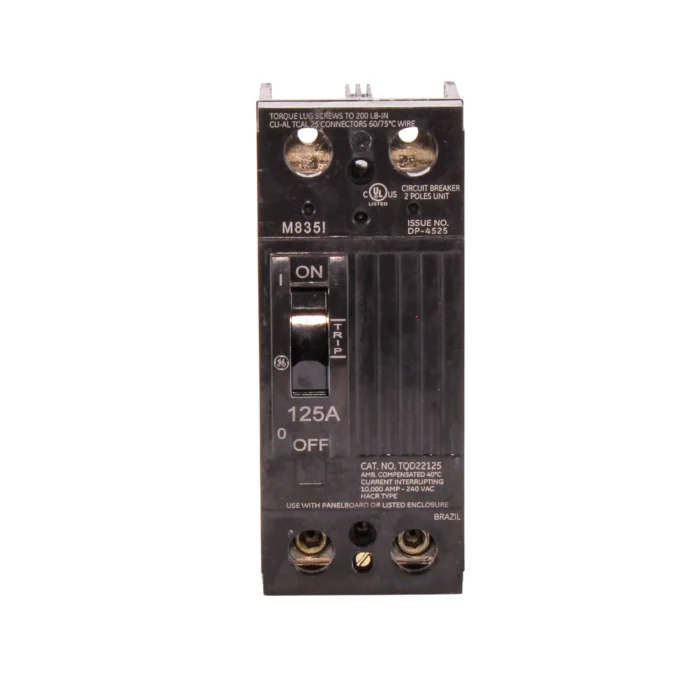 Breaker Caja Moldeada, TQD 2x125A, 120/240V, TQD22125WL, General Electric by ABB - Imagen 3