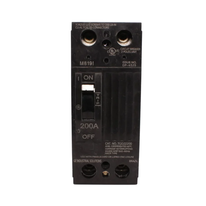 Breaker Caja Moldeada, TQD 2x200A, 120/240V, TQD22200WL, General Electric by ABB - Imagen 2