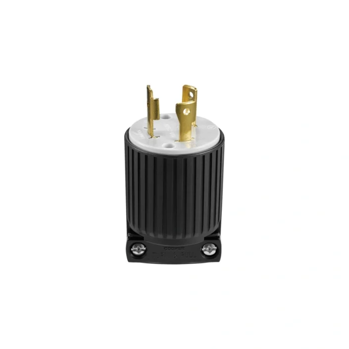 Enchufe Industrial Aéreo, NEMA L6-30P, 16-12 AWG, 250V, Negro, Twist Lock, Eaton - Imagen 2