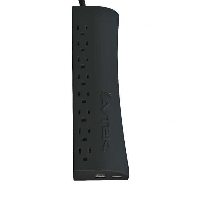 Regleta Multiprotector de Voltaje, 8 Tomas + USB, 120V, Avtek - Imagen 2