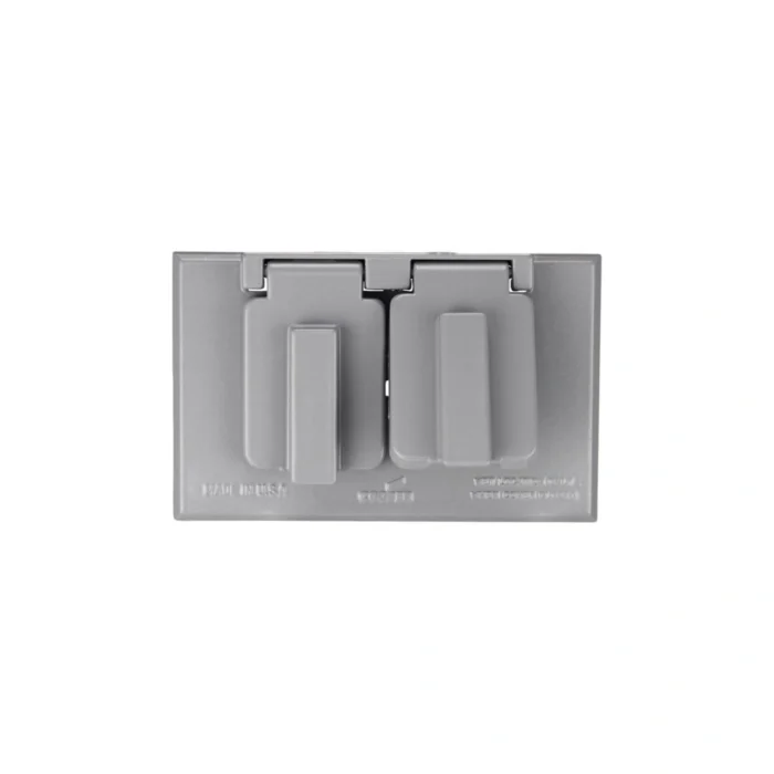 Tapa Para Toma Doble Intemperie, Metal, Gris, Eaton - Imagen 2