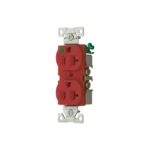 Tomacorriente Doble, NEMA 5-20R (Ranura T), Rojo, Eaton