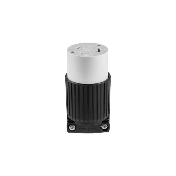 Tomacorriente Industrial Aéreo, NEMA L6-30C, 18-10 AWG, 250V, Negro Twist Lock, Eaton - Imagen 2