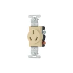 Tomacorriente Sencillo, NEMA 10-20R, Marfil, Eaton