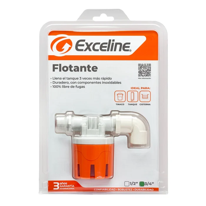 Válvula con Flotador 3/4", Exceline - Imagen 2