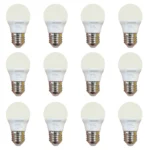 12 Pack Bombillo LED Bulbo G45, 7W, 4100K, Hammer