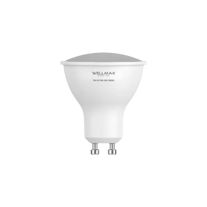 9 Pack Bombillo Dicroico GU10, 7W, 3000K, Samsung LED,  Wellmax - Imagen 2