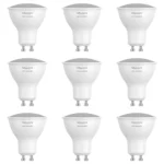 9 Pack Bombillo Dicroico GU10, 7W, 6000K, Samsung LED,  Wellmax