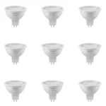 9 Pack Bombillo LED Dicroico Bi- Pin GU5.3, 7W, 6000K, Samsung LED,  Wellmax