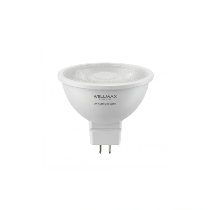 9 Pack Bombillo LED Dicroico Bi- Pin GU5.3, 7W, 6000K, Samsung LED,  Wellmax - Imagen 2