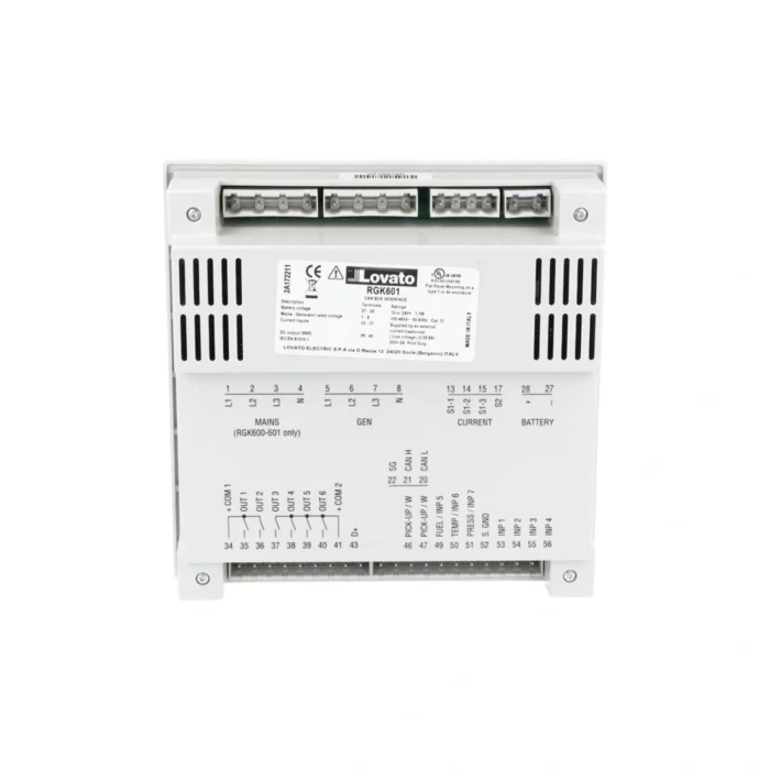 Controlador de Transferencia Automática RGK600 con Kit de Protección IP65, Lovato Electric - Imagen 5