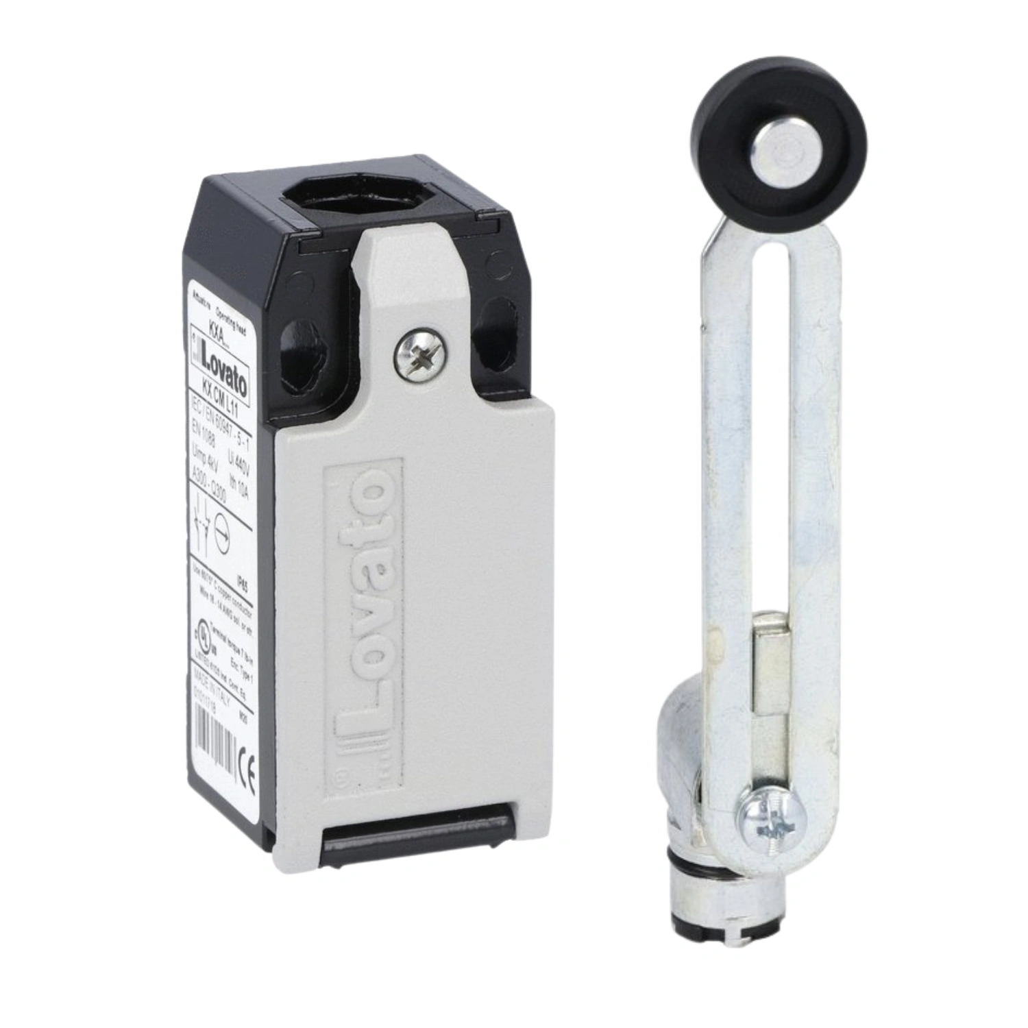 ElectriCaracas Final de Carrera Cuerpo Metálico, 1 Entrada, C_Leva y Rueda Ajustable, Lovato Electric 01 Final de Carrera Cuerpo Metálico, 1 Entrada, C/Leva y Rueda Ajustable, Lovato Electric - Imagen 1