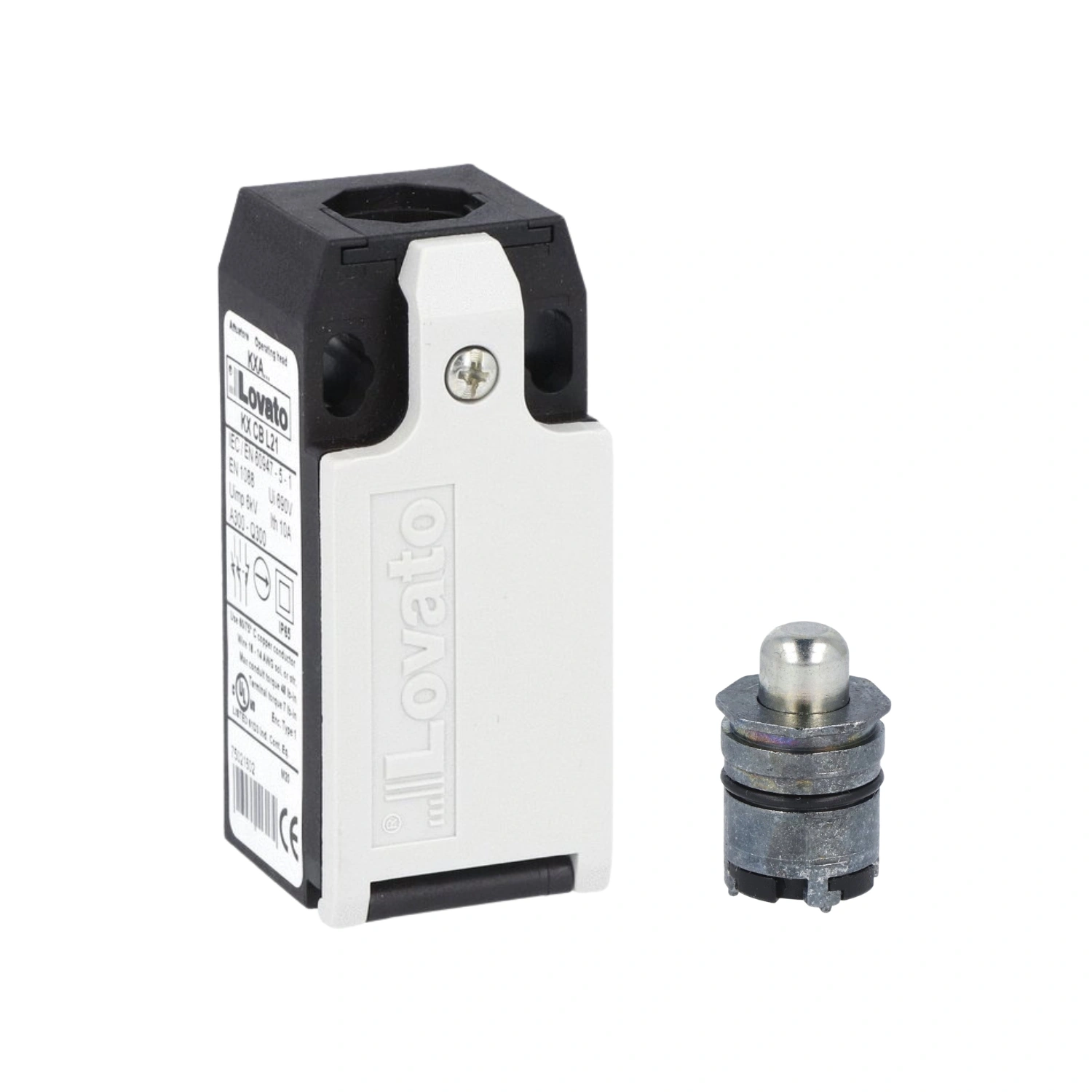 ElectriCaracas Final de Carrera Cuerpo Plástico, 1 Entrada, CPistón, Lovato Electric 01 Final de Carrera Cuerpo Plástico, 1 Entrada, C/Pistón, Lovato Electric - Imagen 1