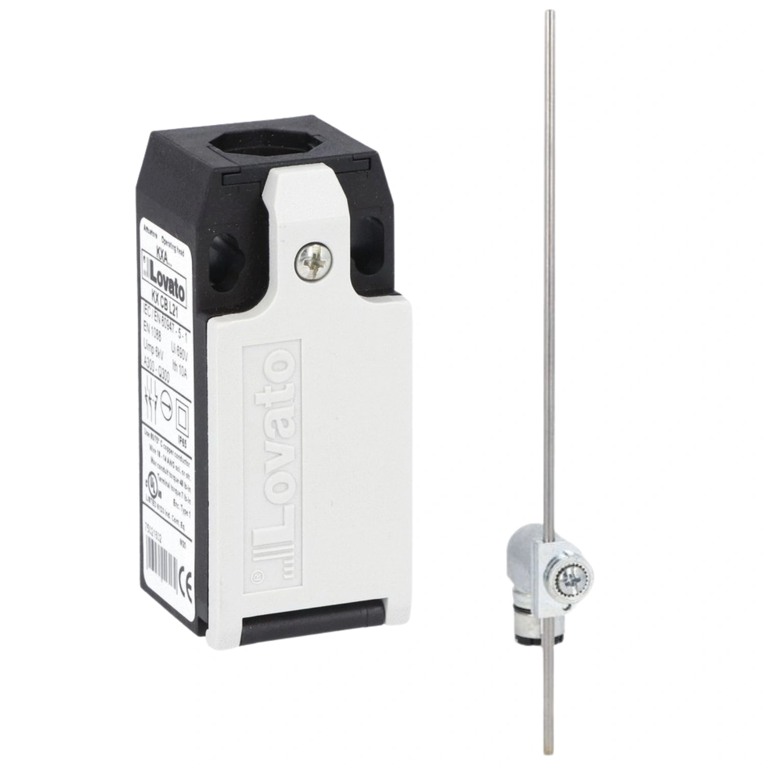 ElectriCaracas Final de Carrera Cuerpo Plástico, 1 Entrada, C_Varilla Metálica Ajustable, Lovato Electric 01 Final de Carrera Cuerpo Plástico, 1 Entrada, C/Varilla Metálica Ajustable, Lovato Electric - Imagen 1