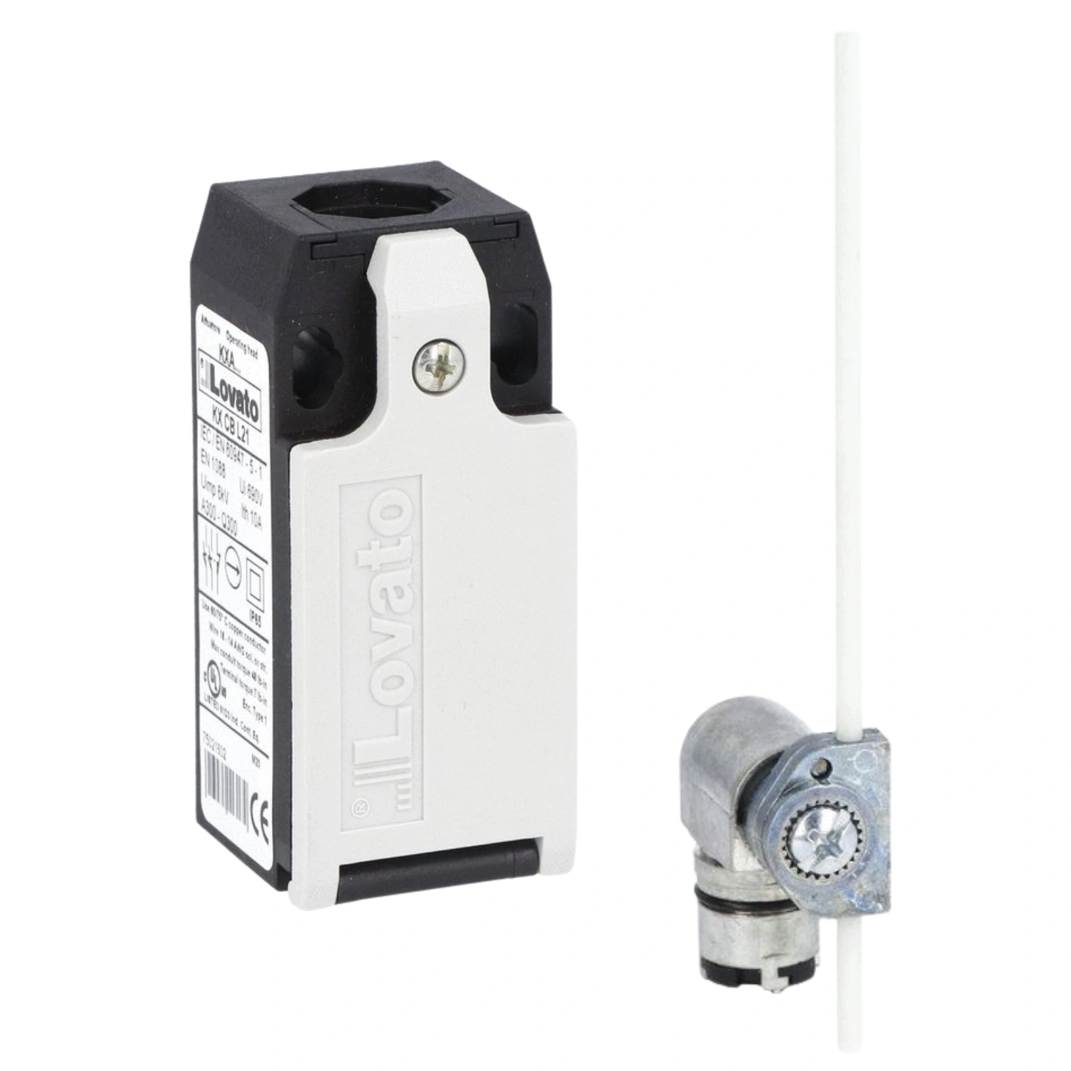 ElectriCaracas Final de Carrera Cuerpo Plástico, 1 Entrada, C_Varilla Plástica Ajustable, Lovato Electric 01 Final de Carrera Cuerpo Plástico, 1 Entrada, C/Varilla Plástica Ajustable, Lovato Electric - Imagen 1