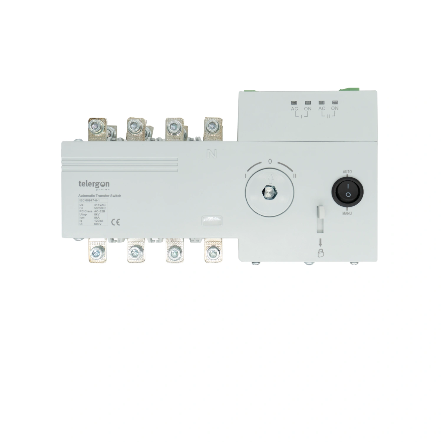ElectriCaracas Interruptor de Transferencia Automática, Serie C1, 160A, Telergon Interruptor de Transferencia Automática con Control Externo, Serie C1-G, 160A, Telergon - Imagen 1