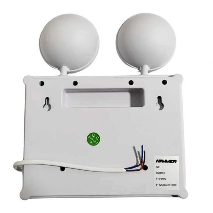 Lámpara de Emergencia Superficial Doble Faro, 8W, 3200K, Hammer - Imagen 3