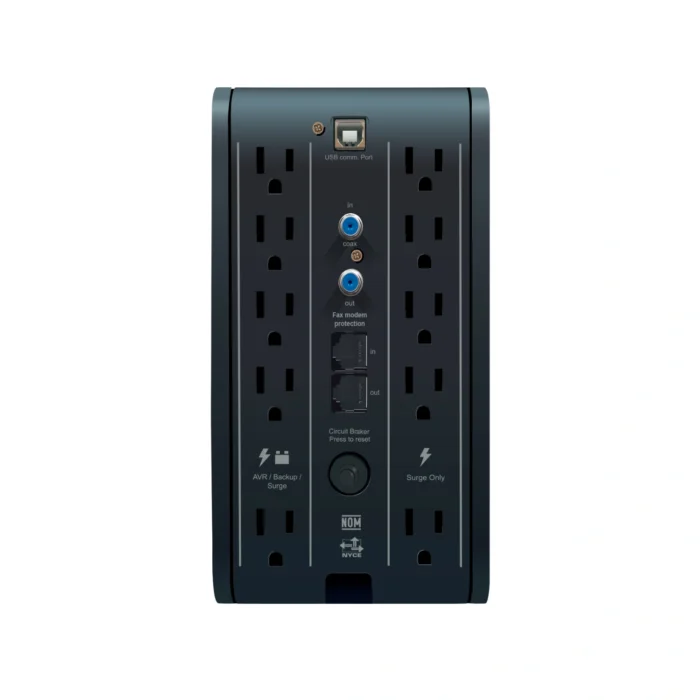 UPS 5-30 Min. 10 Tomas (5+5) LCD 1000 VA / 500 Watts R-SMART1010, CDP - Imagen 2