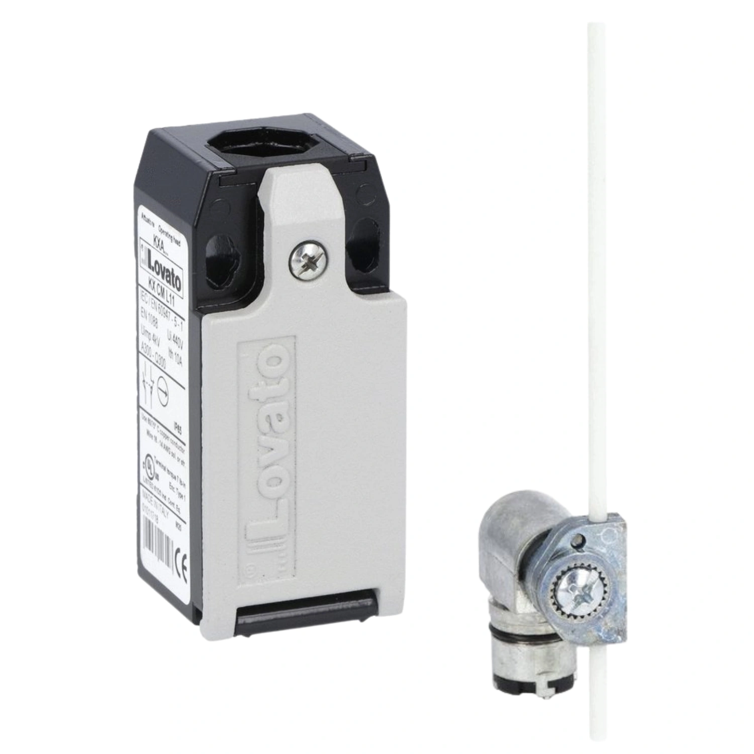 ElectriCarcas Final de Carrera Cuerpo Metálico, 1 Entrada, C_Varilla Plástica Ajustable, Lovato Electric 01 Final de Carrera Cuerpo Metálico, 1 Entrada, C/Varilla Metálica Ajustable, Lovato Electric - Imagen 1