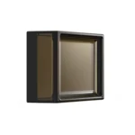 Aplique Decorativo Cuadrado, Para Interior-Exterior, 9W, Negro, Lucerna
