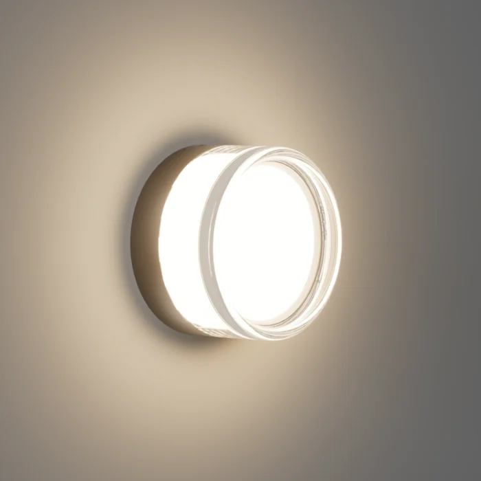 Aplique Decorativo Redondo, Para Interior-Exterior, 9W, Blanco, Lucerna - Imagen 6