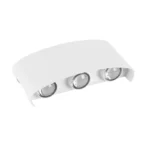 Lámpara Decorativa de Aplique Ojo de Lupa, 3 Faros, 6W, 3000K, Blanco, Stylish Design, Lucerna